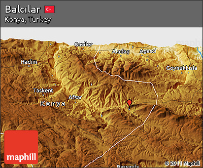 Physical 3D Map of Balcılar