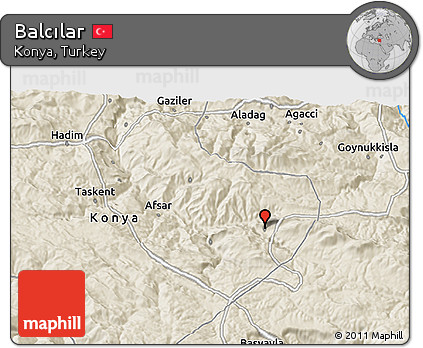 Shaded Relief 3D Map of Balcılar