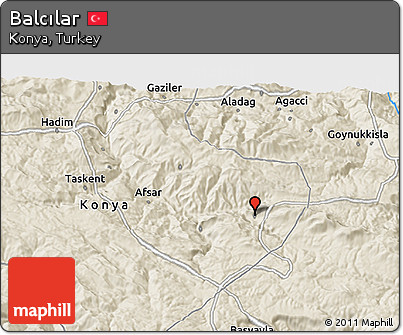 Shaded Relief 3D Map of Balcılar