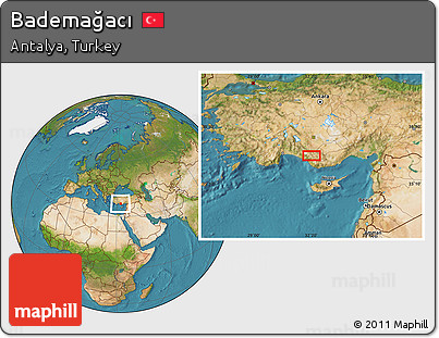 Satellite Location Map of Bademağacı