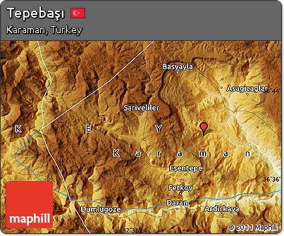Physical Map of Tepebaşı