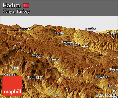 Physical Panoramic Map of Hadım