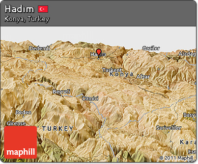 Satellite Panoramic Map of Hadım
