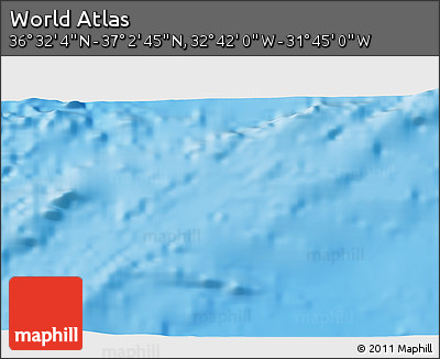 Physical 3D Map of the Area around 36° 47' 25" N, 32° 13' 30" W