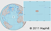 Gray Location Map of the area around 36° 47' 25" N, 32° 13' 30" W