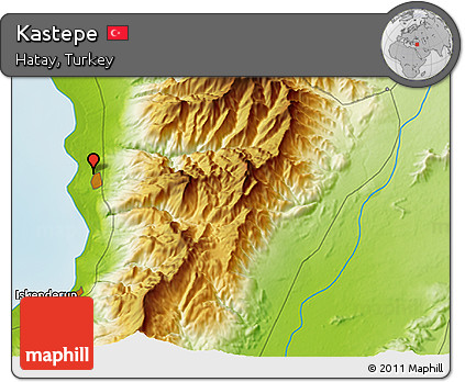Physical 3D Map of Kastepe