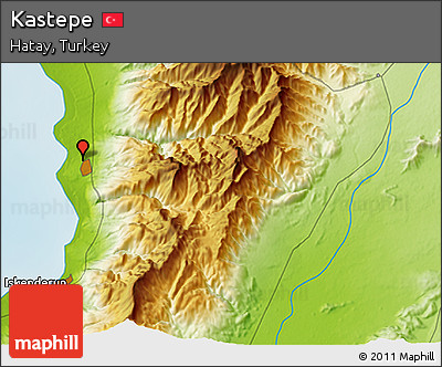 Physical 3D Map of Kastepe