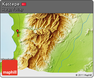 Physical 3D Map of Kastepe