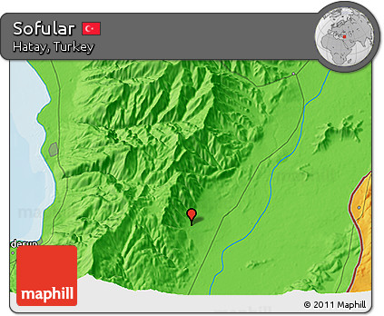 Political 3D Map of Sofular