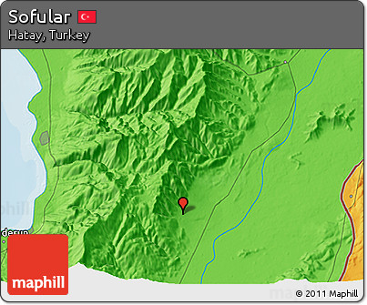 Political 3D Map of Sofular