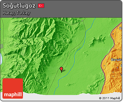 Political 3D Map of Söğütlügöz