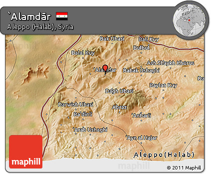 Satellite 3D Map of `Alamdār