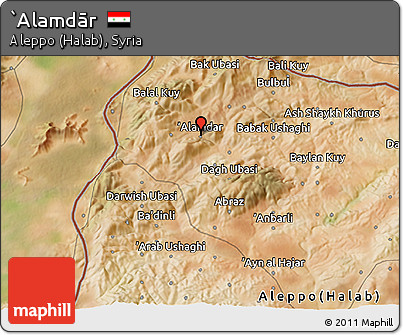 Satellite 3D Map of `Alamdār