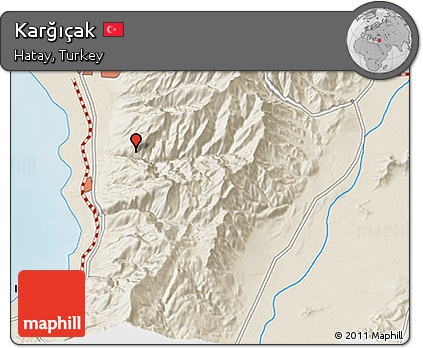 Shaded Relief 3D Map of Karğıçak