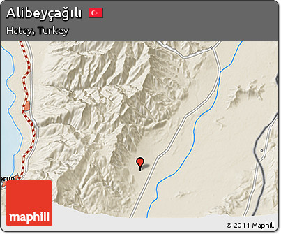 Shaded Relief 3D Map of Alibeyçağılı