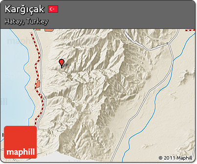 Shaded Relief 3D Map of Karğıçak