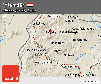 Shaded Relief 3D Map of `Alamdār