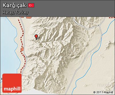 Shaded Relief 3D Map of Karğıçak