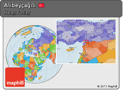 Political Location Map of Alibeyçağılı