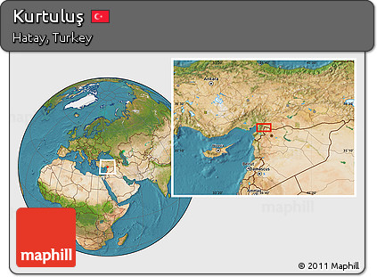 Satellite Location Map of Kurtuluş