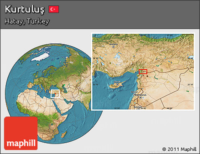 Satellite Location Map of Kurtuluş