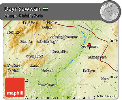 Physical Map of Dayr Şawwān