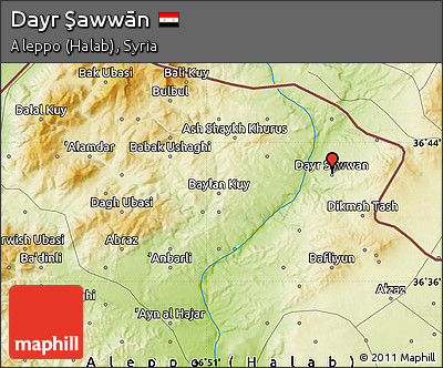 Physical Map of Dayr Şawwān