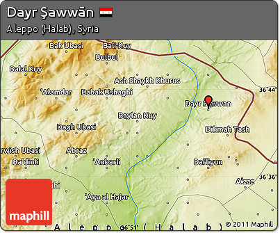Physical Map of Dayr Şawwān