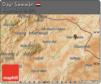 Satellite Map of Dayr Şawwān