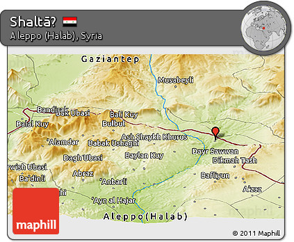 Physical Panoramic Map of Shaltāḩ