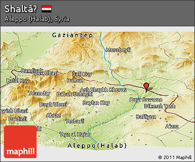 Physical Panoramic Map of Shaltāḩ