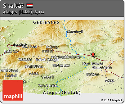 Physical Panoramic Map of Shaltāḩ