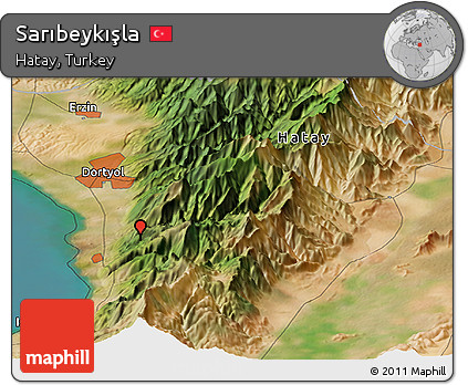 Satellite Panoramic Map of Sarıbeykışla