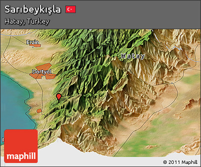 Satellite Panoramic Map of Sarıbeykışla