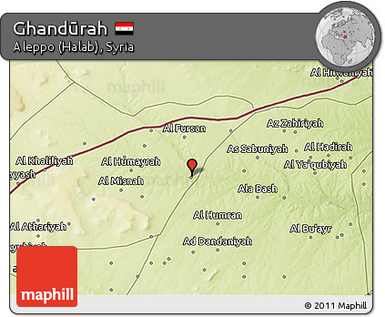 Physical 3D Map of Ghandūrah