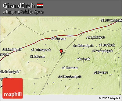 Physical 3D Map of Ghandūrah