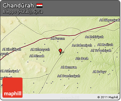 Physical 3D Map of Ghandūrah