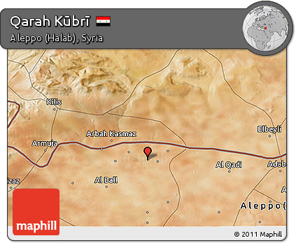 Satellite 3D Map of Qarah Kūbrī