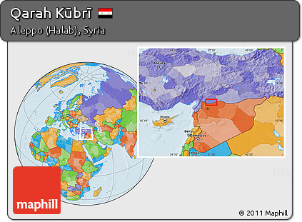 Political Location Map of Qarah Kūbrī