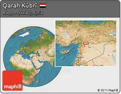 Satellite Location Map of Qarah Kūbrī