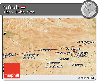 Satellite Panoramic Map of Ḩafīrah