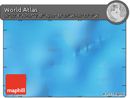 Physical Map of the Area around 36° 47' 25" N, 37° 19' 30" W