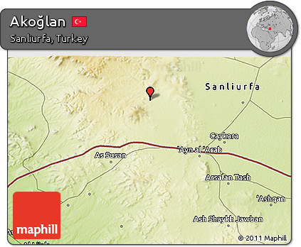 Physical 3D Map of Akoğlan