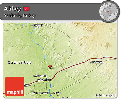 Physical 3D Map of Alibey