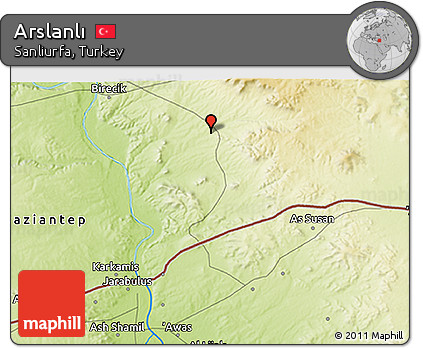 Physical 3D Map of Arslanlı