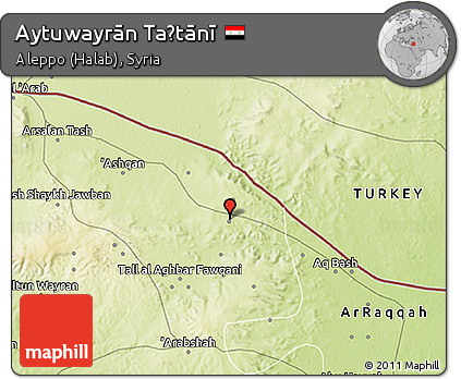 Physical 3D Map of Aytuwayrān Taḩtānī