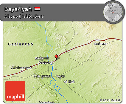 Physical 3D Map of Bayāḑīyah
