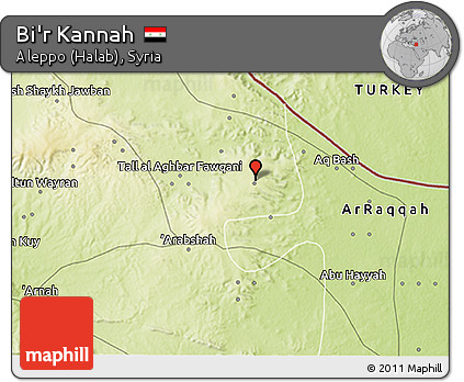 Physical 3D Map of Bi'r Kannah