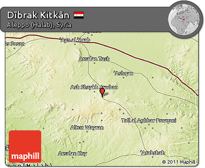 Physical 3D Map of Dībrak Kitkān
