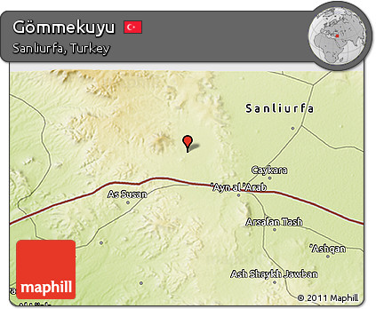 Physical 3D Map of Gömmekuyu